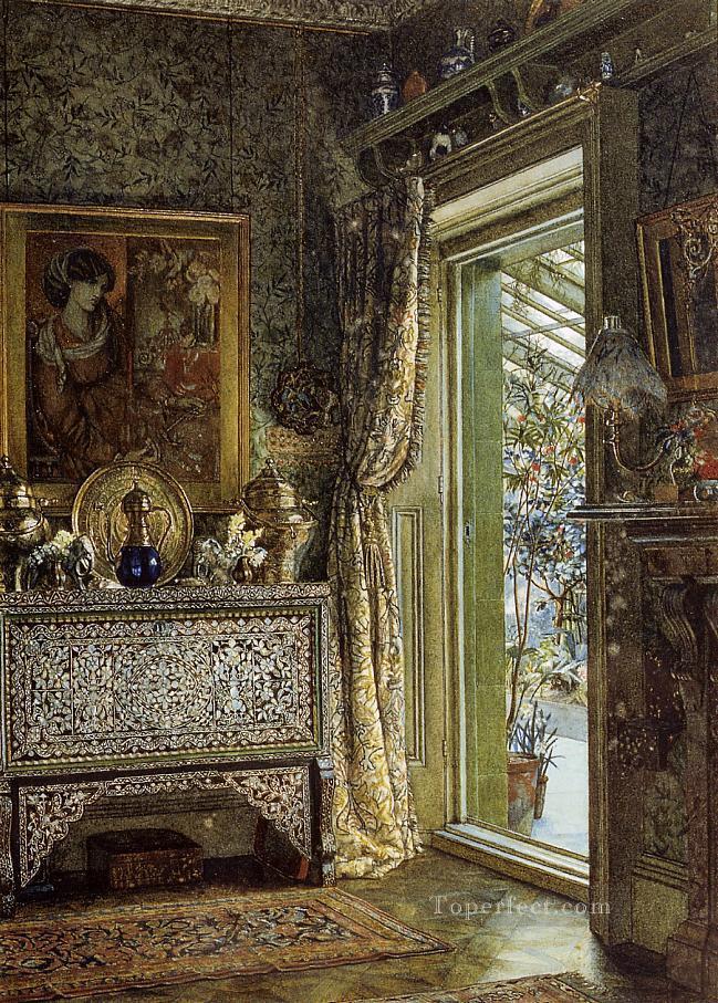 Drawing Room Holland Park Romantic Sir Lawrence Alma Tadema Oil Paintings